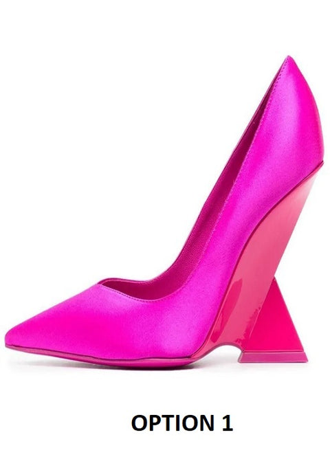 New Designer Patent Pointed Toe Sling back Shallow Shoes CODE: KAR3833