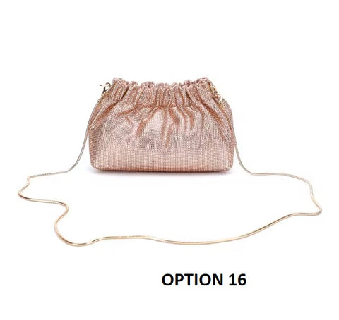 New Diamond Long Chain Crystal Shoulder Handbag CODE: KAR3837