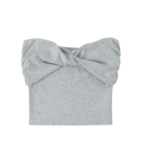 New Sexy Twisted Strapless Crop Top CODE: KAR3943