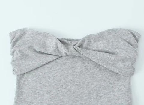 New Sexy Twisted Strapless Crop Top CODE: KAR3943