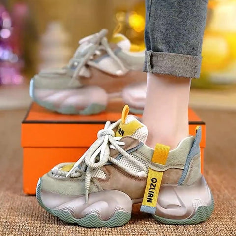 New Fashion Mesh High Soles Comfortable Shoes CODE: KAR4008