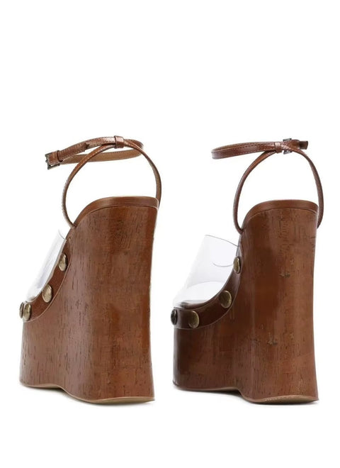 New Fashion Transparent With Metal Button Platform Sandals CODE: KAR4018