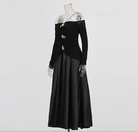 New One Shoulder Design Sleeveless Ankle Length Cotton Long Dress CODE: KAR4032