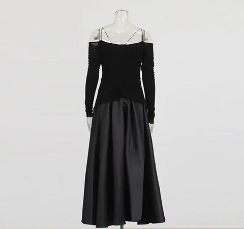 New One Shoulder Design Sleeveless Ankle Length Cotton Long Dress CODE: KAR4032