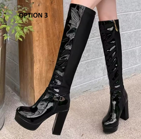 New Platform Knee High Boots CODE: KAR4033