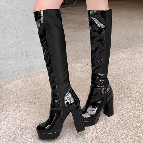 New Platform Knee High Boots CODE: KAR4033