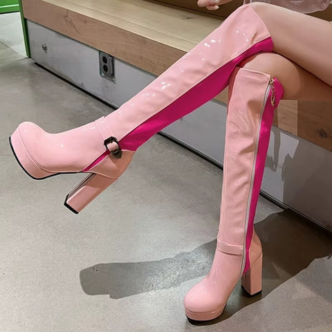 New Platform Knee High Boots CODE: KAR4033