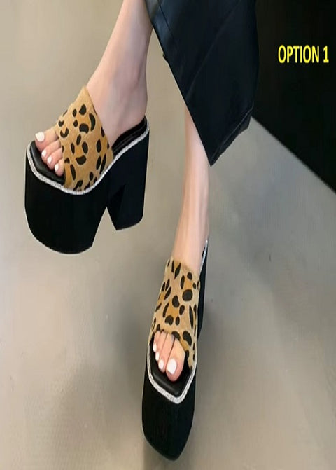 New Leopard Print Platform Heels CODE: KAR4037