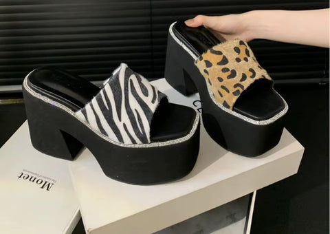 New Leopard Print Platform Heels CODE: KAR4037