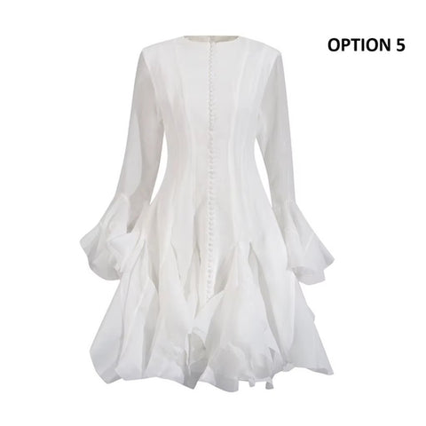 New High-collar Long-sleeved Fashion Mid-length Gown CODE: KAR4050