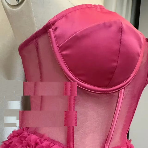 New Claret Sleeveless Floral Slim Evening Party Mini Dress CODE:  KAR4051