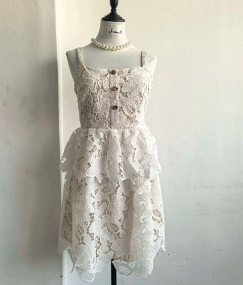 New Embroidery Lace Short And Backless Sexy Evening Party Dress CODE: KAR4052