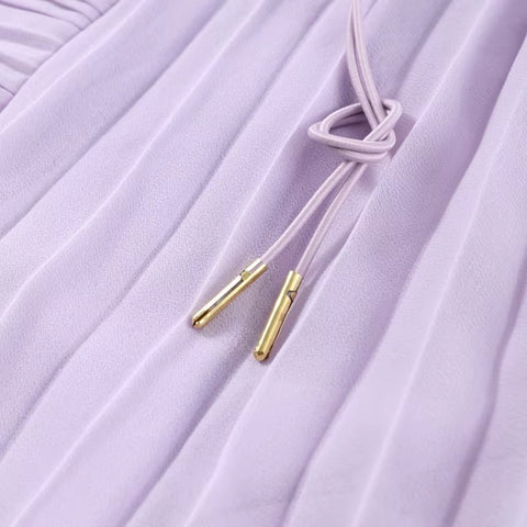 New Neck Strap Ruffles Backless Evening Party Dress CODE: KAR4053