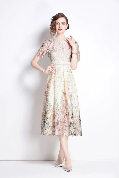 New Fashionable Mid-Length Short Sleeve Dress CODE: KAR4062