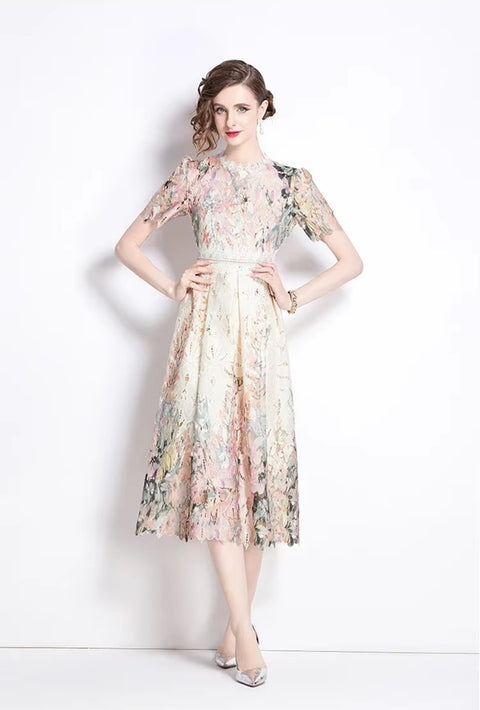 New Fashionable Mid-Length Short Sleeve Dress CODE: KAR4062