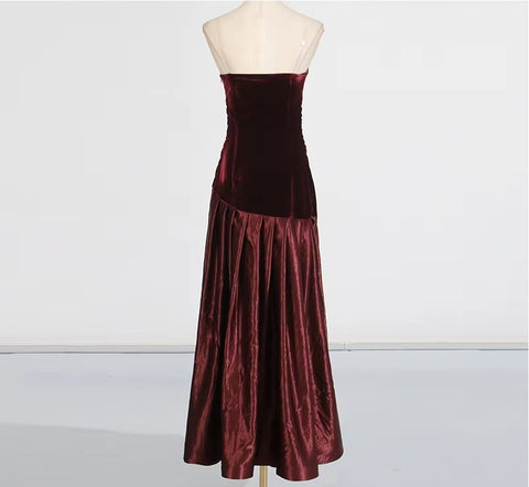 New Velvet Satin Formal Party Gown CODE: KAR4072