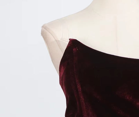 New Velvet Satin Formal Party Gown CODE: KAR4072