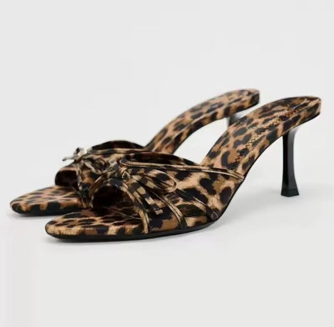 New Leopard Slingback Stiletto High Heels CODE: KAR4083