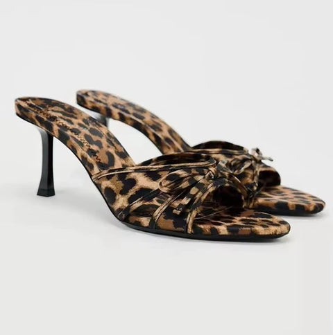 New Leopard Slingback Stiletto High Heels CODE: KAR4083