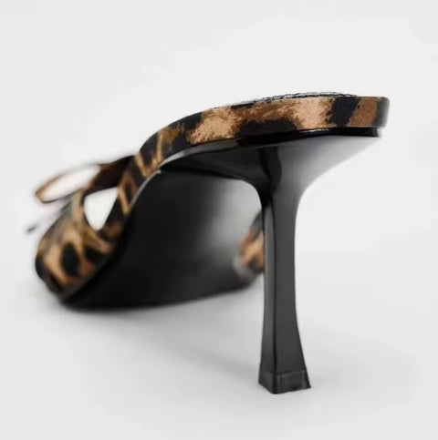 New Leopard Slingback Stiletto High Heels CODE: KAR4083
