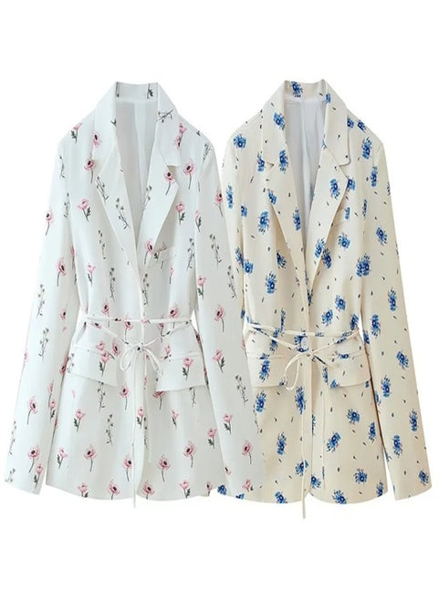 New casual and elegant design printed lapel tie suit jacket CODE: KAR4087