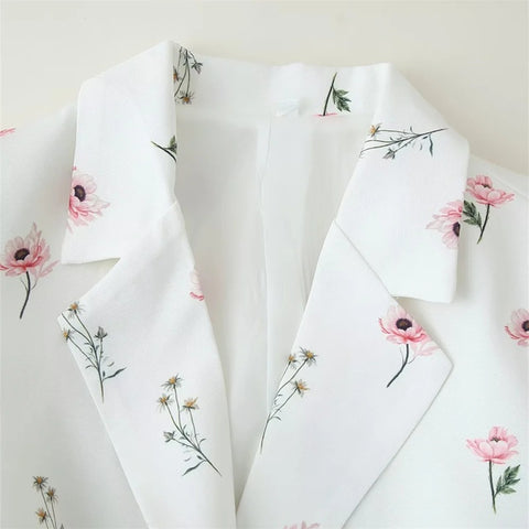 New casual and elegant design printed lapel tie suit jacket CODE: KAR4087