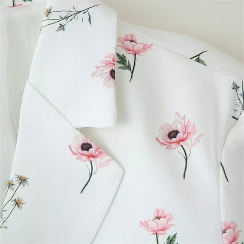 New casual and elegant design printed lapel tie suit jacket CODE: KAR4087