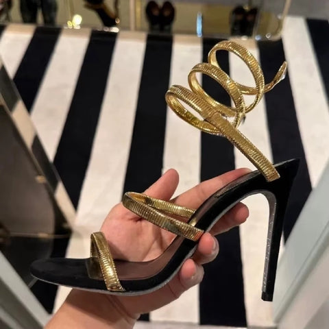 New Long Term Star Knot Ankle Strap Single Wrap around High Heel Sandals CODE: KAR4089