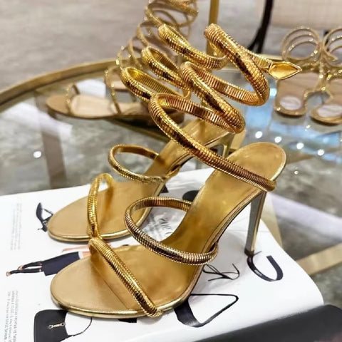 New Long Term Star Knot Ankle Strap Single Wrap around High Heel Sandals CODE: KAR4089