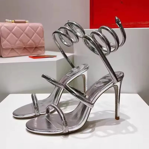 New Long Term Star Knot Ankle Strap Single Wrap around High Heel Sandals CODE: KAR4089