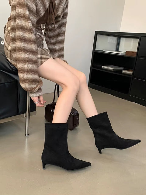 New Pointed Toe Ankle Low Heel Shoes CODE: KAR4090