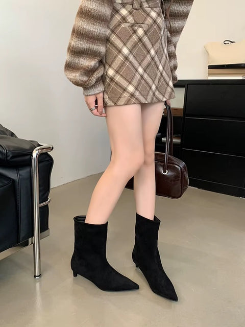 New Pointed Toe Ankle Low Heel Shoes CODE: KAR4090