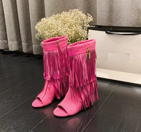 New High Heels Open Toe Party Prom Zipper Shoes CODE: KAR4098