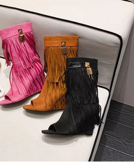 New High Heels Open Toe Party Prom Zipper Shoes CODE: KAR4098