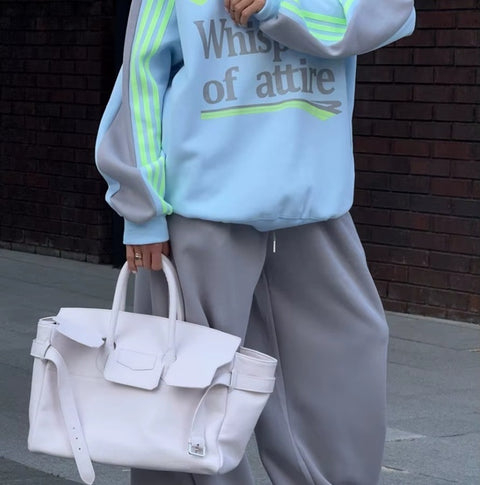 New Winter Hoodie With Color Block Pants Two-Piece Set CODE: KAR4099