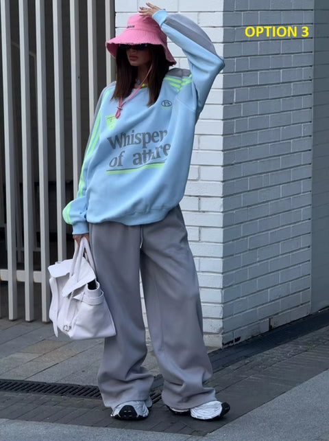 New Winter Hoodie With Color Block Pants Two-Piece Set CODE: KAR4099