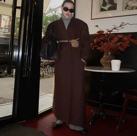 New loose commuting style lace-up coat jacket CODE: KAR4100