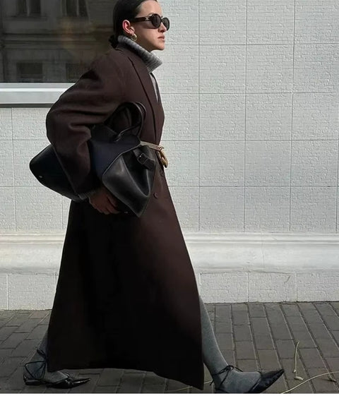 New loose commuting style lace-up coat jacket CODE: KAR4100