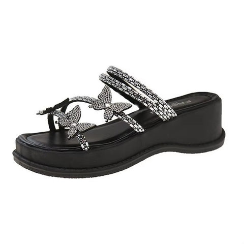 New Butterfly Flat Heeled Thick Sole Sandals CODE: KAR4102