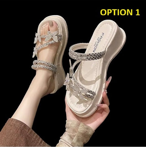 New Butterfly Flat Heeled Thick Sole Sandals CODE: KAR4102