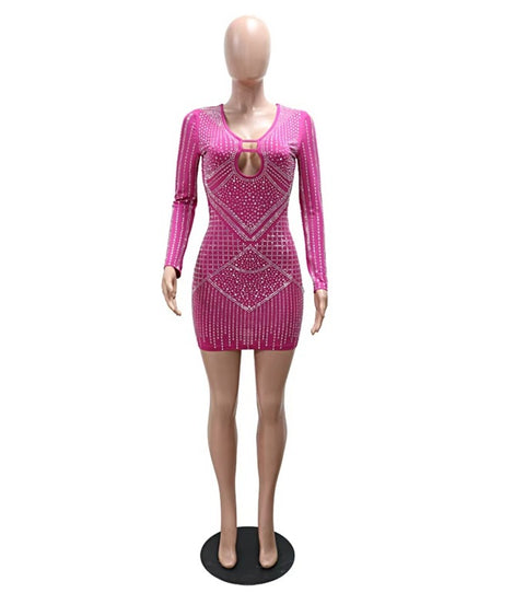 New Sexy Party Prom Long Sleeve Hip Gown Short Dress CODE: KAR4107