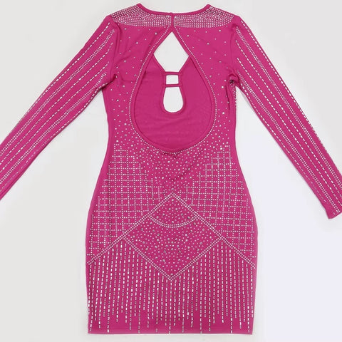 New Sexy Party Prom Long Sleeve Hip Gown Short Dress CODE: KAR4107