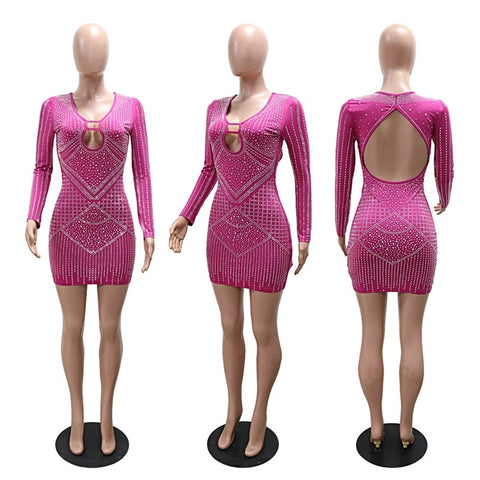 New Sexy Party Prom Long Sleeve Hip Gown Short Dress CODE: KAR4107