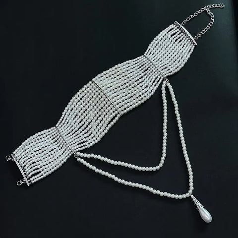 New Multi-layered Freshwater Pearl Designer Necklace CODE: KAR4109