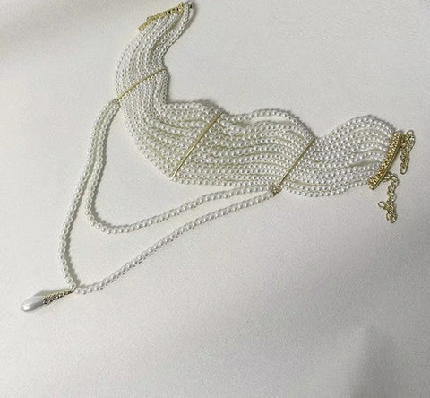 New Multi-layered Freshwater Pearl Designer Necklace CODE: KAR4109