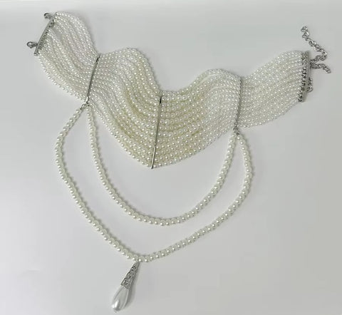 New Multi-layered Freshwater Pearl Designer Necklace CODE: KAR4109