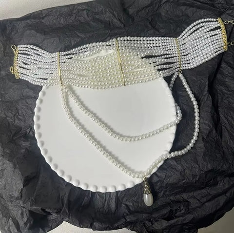 New Multi-layered Freshwater Pearl Designer Necklace CODE: KAR4109