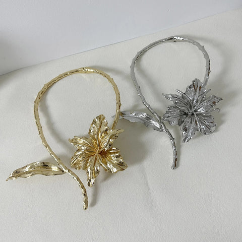 New Fashion Exaggerated Bellflower Bloom Alloy Necklace CODE: KAR4113