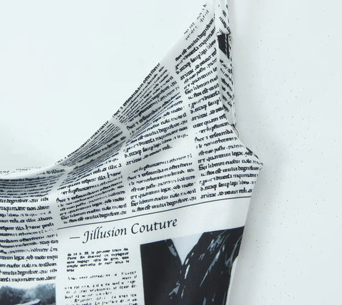 New Fashion Paper Print Spaghetti Straps Dress CODE: KAR4118