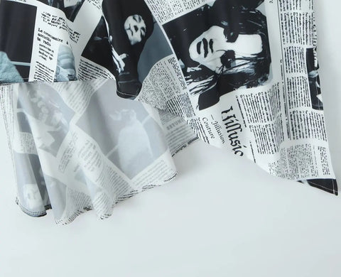 New Fashion Paper Print Spaghetti Straps Dress CODE: KAR4118